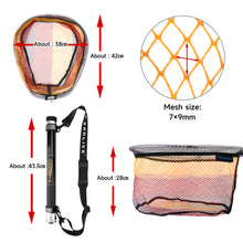 Load image into Gallery viewer, SANLIKE Fishing Net Carbon Fishing Rod Foldable Telescopic Pole Handle Landing Dip Mesh Adjustable Tackle Accessories