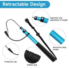 Load image into Gallery viewer, SANLIKE 90cm Fishing Spear Hook Telescopic Stainless Steel Fishing Gaff with String Non-slip Handle Tool Accessories