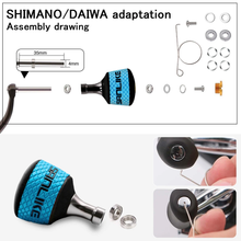 Load image into Gallery viewer, SANLIKE Corrosion-Resistant Fishing Reel Handle Knob Suitable for Shimano A & Daiwa S Spinning Baitcasting Reels Handle