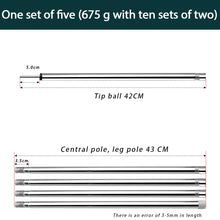 Load image into Gallery viewer, SANLIKE Tent Pole Tarp Pole Canopy Pole 2 Sets Adjustable Sunshade Tent Awnings Support Outdoor Camping Accessories
