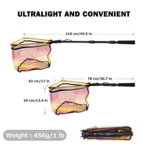 Load image into Gallery viewer, SANLIKE 1.1M Fishing Net Fiberglass Telescoping Foldable Landing Handle Net Pole Catching Fishing Equipment Accessories