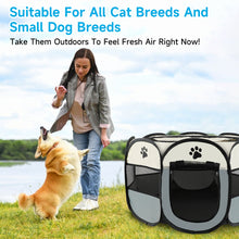 Load image into Gallery viewer, SANLIKE Portable Pet Playpen Small Dog Tent Crates Cage Indoor/Outdoor Pet Exercise Pen Tents Dog House Playground for Puppy Dog