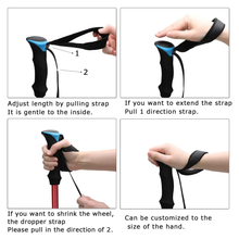 Load image into Gallery viewer, SANLIKE Single ultra-light trekking pole Non-slip walking pole Three sections adjustable carbon fibre trekking pole Walking pole