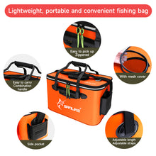 Load image into Gallery viewer, SANLIKE 50CM Portable Folding Fish Bucket EVA Waterproof Material Fishing Box Outdoor Camping Hiking Fishing Tank Fishing Tools