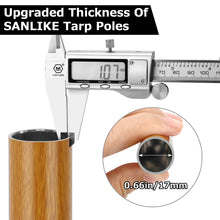 Load image into Gallery viewer, SANLIK 2 Set Tent Poles Aluminum Tarp Poles Easy Adjustable Collapsible Camping Sunshade Support Rod Outdoor Tool