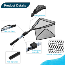 Load image into Gallery viewer, SANLIKE 1.1m White/Grey Camouflage Folding Fishing Net Fibreglass Telescopic Pole Collapsible Net Carp Catching Fishing Tools