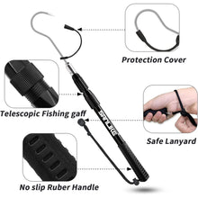 Load image into Gallery viewer, SANLIKE Telescopic Fishing Gaff with Stainless Fish Spear Hook Gripper No Slip Ruber Handle Outdoor Fishing Tackle Accessory