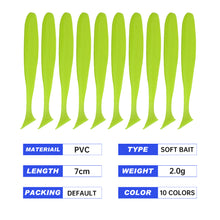 Load image into Gallery viewer, SANLIKE 10pcs Soft Plastic Fishing Lures Set Soft Bait T Tail Soft Bug Swimbaits Silicon Rubber Jig Fishing Bait Softworm Tackle
