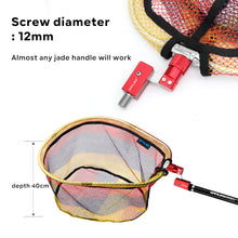 Load image into Gallery viewer, SANLIKE Folding Fishing Nets Adapters Collapsible Handle Landing Dip Mesh Folding Head 12mm Screw PE Net Fishing Accessory Tool
