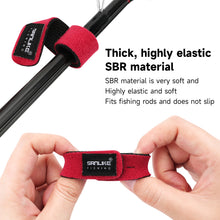 Load image into Gallery viewer, SANLIKE 6Pcs Fishing Rod Tie Holder Straps Reusable Elastic Bandage Belts Fastener Protector Cap Fishing Tools Accessories