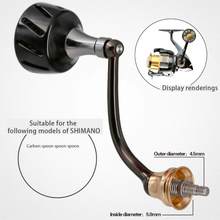 Load image into Gallery viewer, SANLIKE Black Fishing Reel Handle Right And Left of Thread Aviation Aluminum Fishing Tool for Shimano Spinning Reels
