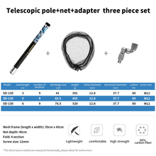 Load image into Gallery viewer, SANLIKE 5m/6m Fishing Net And Folding joint set Retractable Carbon Pole Landing Nylon Net Adapter Fishing Tool Accessories