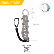 Load image into Gallery viewer, SANLIKE Fish Lip Grip Pliers Suit Multifunctional Fishing Lip Gripper Aluminum Alloy Grip Clip Line Cutter Hook Remover Tool