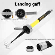 Load image into Gallery viewer, SANLIKE 3m 4m 5m 6m Telescopic Squid Rod Stainless Steel 7-Claw Hooks Portable Anti-slip Handle with Plastic cover Carabiner Fishing Tool