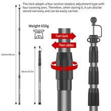 Load image into Gallery viewer, SANLIKE 2.5m Telescopic Tarp Poles Extendable Tent Poles Flysheet Pole Aviation Aluminum Shelter Support Rod Camping Hiking Tool