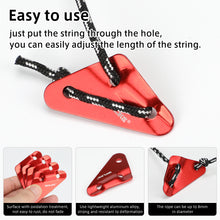 Load image into Gallery viewer, SANLIKE 10pcs Triangles Buckle Paracord Fastener Tent Rope Buckles Aluminum Alloy Outdoor Camping Wind Rope Stopper Portable