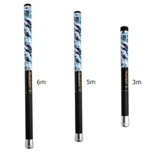 Load image into Gallery viewer, SANLIKE 5/6m Camouflage Carbon Fibre Portable Retractable Fishing Net Rod with Shoulder Strap Fishing Net Handle Fishing Tools