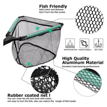 Load image into Gallery viewer, SANLIKE 1.8m Floating Fishing Net Fish Folding Landing Net with Telescopic Pole Handle Durable Rubber Coated Collapsible Net