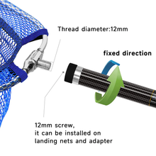 Load image into Gallery viewer, SANLIKE 7m Extendable Fishing Landing Net Pole Telescopic Non Slip Carbon Fiber Handle Net Rod Fishing Tool Accessories