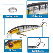 Load image into Gallery viewer, 5pcs Colours Available Lure 10cm/9g Floating Rattling Bead Imitation Hard Bait Mock Bait Fake Bait Fishing Tackle Products