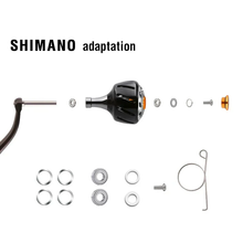 Load image into Gallery viewer, SANLIKE Black Fishing Reels Handle Knob for Shimano A and Daiwa S Type Spinning Fishing Reel Handle Knob Fishing Tools