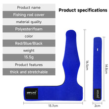 Load image into Gallery viewer, SANLIKE 6Pcs Fishing Rod Tie Holder Straps Reusable Elastic Bandage Belts Fastener Protector Cap Fishing Tools Accessories
