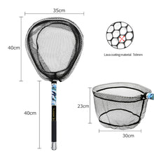 Load image into Gallery viewer, SANLIKE 3M Fishing Net Carbon Pole Telescopic Folding Adjustable Handle Rubber coated Landing Net Fishing Tackle Accessories