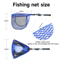 Load image into Gallery viewer, SANLIKE Fishing Net Glass Fibre Pole Telescoping Foldable Landing Net Retractable Rod Handle Fishing Equipment Accessories