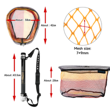 Load image into Gallery viewer, SANLIKE Fishing Net Fishing Rod Foldable Telescopic Pole Handle Landing Dip Mesh Adjustable Tackle Accessories