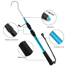 Load image into Gallery viewer, SANLIKE Telescopic Fish Gaff with Stainless Sea Fishing Spear Hook Tackle Soft Handle Aluminium Alloy Pole for Saltwater Tool