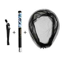 Load image into Gallery viewer, SANLIKE 3M Fishing Net Carbon Pole Telescopic Folding Adjustable Handle Rubber coated Landing Net Fishing Tackle Accessories