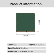 Load image into Gallery viewer, SANLIKE Waterproof UV Sun Shelter Shade Sail Canopy Mat Rain Sunshade for Outdoor Camping Beach Canopies Camping Tent Tools