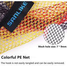 Load image into Gallery viewer, SANLIKE Folding Fishing Net Colorful Rubber Coated Net Landing Dip Net Collapsible Aluminum Oval Frame Fishing Tool