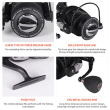 Load image into Gallery viewer, SANLIKE 8KG Max Drag Fishing Reel 5.2:1 Double-bearing EVA Handle Metal Spool Body Handle Spinning Saltwater Reel Fishing Tools