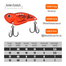 Load image into Gallery viewer, 6pcs Long Throw Sequins Tremor VIB Full Swimming Layer Frosted Matte 7g-15g Road Runner False Bait