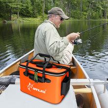 Load image into Gallery viewer, SANLIKE 40 50CM Orange Portable Folding Fish Bucket EVA waterproof material Fishing box Outdoor camping Hiking Fishing water box