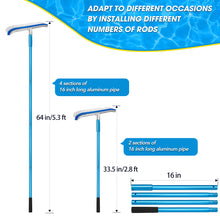 Load image into Gallery viewer, SANLIKE Swimming Pool Brushes with 6.7 FT Polished Aluminum Pole Adjustable Swimming Skimmer Net Cleaning Tool