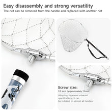 Load image into Gallery viewer, SANLIKE Folding Fishing Net Collapsible Aluminum Oval Frame 12mm Screw Nylon Mesh Landing Dip Net Fishing Tackle Accessories