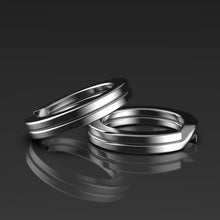 Load image into Gallery viewer, SANLIKE 100pcs Fishing Split Rings 4# to 12# Stainless Steel Solid Ring Jigging Assist Hook Connectors Fishing Tool Accessory