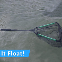 Load image into Gallery viewer, SANLIKE Floating Fishing Net Aluminium Telescoping Foldable Landing Net Retractable Pole Handle and Nylon Mesh Fishing Tools