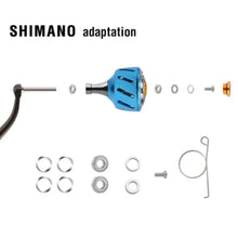 Load image into Gallery viewer, SANLIKE Blue Aircraft Aluminium Swivel Fishing Reel Handle Knob for Shimano A and Daiwa S Reel Handle Fishing Tools