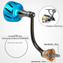 Load image into Gallery viewer, SANLIKE Blue Fishing Reel Handle Right and Left Thread Aviation Aluminum Fishing Tool for Shimano Spinning Reel