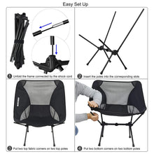 Load image into Gallery viewer, SANLIKE Outdoor Ultralight Folding Travel Chair Aircraft Aluminium Tube Camping Chair Picnic Chair Portable Fishing Chair