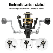 Load image into Gallery viewer, SANLIKE Aluminum spinning fishing reel 5.2:1 gear ratio 7+1BB lightweight 40.5lbs maximum resistance for saltwater fishing tools