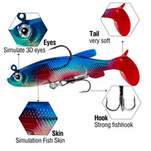 Load image into Gallery viewer, 5pcs Lua Bait Pack Leader Fish 13g/8.5cm Soft Bait Anti Bottom Hanging Long Casting Simulated Soft Fish Double Hook Design