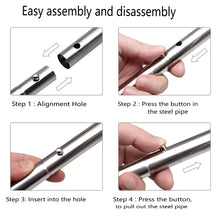 Load image into Gallery viewer, SANLIKE 2.44m Stainless Steel Tube Glass Bead Link Adjustable Tarpaulin Pole Tent Pole with Glow Tip Camping Outdoor Accessories