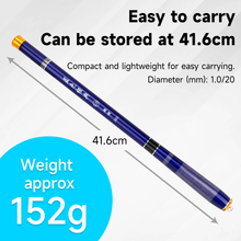 Load image into Gallery viewer, SANLIKE 1.8-4.5m Fishing Rods Short Section Telescopic Carbon Ultralight Fishing Rods Blue Hard Fishing Stream Rods
