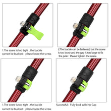 Load image into Gallery viewer, SANLIKE 1.1m Ultralight Trekking Poles Non-slip Crutch Three-section Adjustable Carbon Fiber Trekking Pole Walking Pole