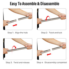 Load image into Gallery viewer, SANLIKE 2 sets stainless steel tubes with threaded connectionsReplacement tent polesTarp polesTarp poles with illuminated tips