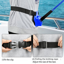 Load image into Gallery viewer, SANLIKE Fishing Combat BeltAdjustable Fishing Belly Top Protection Waist Fishing Rod HolderFishing Tools Accessories